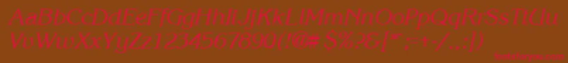 KroneItalic Font – Red Fonts on Brown Background