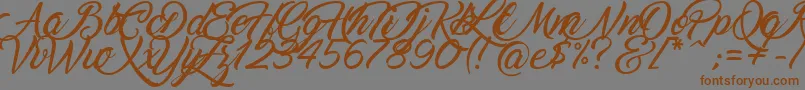 Marguerite Font – Brown Fonts on Gray Background