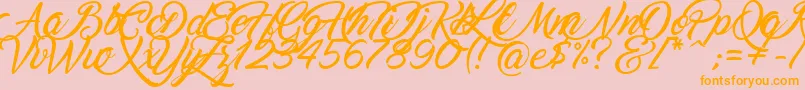 Marguerite Font – Orange Fonts on Pink Background