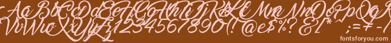 Marguerite Font – Pink Fonts on Brown Background
