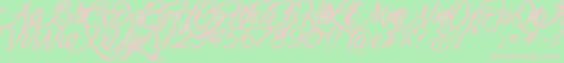 Marguerite Font – Pink Fonts on Green Background