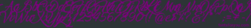 Marguerite Font – Purple Fonts on Black Background