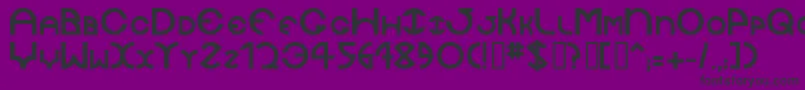 JaysetchBold-Schriftart – Schwarze Schriften auf violettem Hintergrund