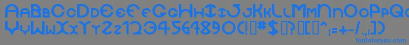 フォントJaysetchBold – 灰色の背景に青い文字