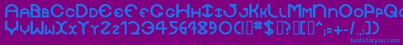 JaysetchBold Font – Blue Fonts on Purple Background