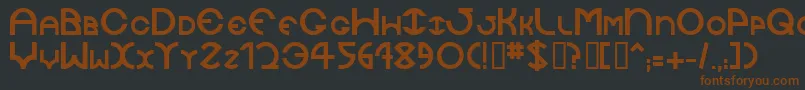 JaysetchBold-fontti – ruskeat fontit mustalla taustalla