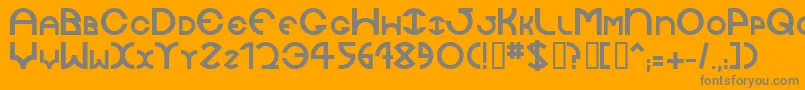 フォントJaysetchBold – オレンジの背景に灰色の文字