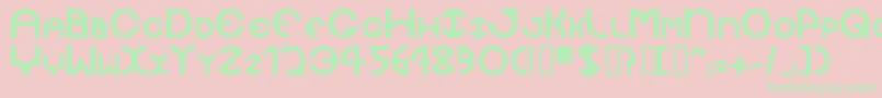 JaysetchBold Font – Green Fonts on Pink Background