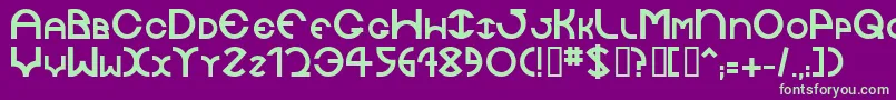 JaysetchBold Font – Green Fonts on Purple Background