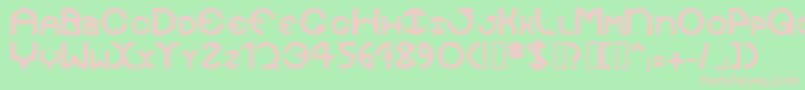 JaysetchBold Font – Pink Fonts on Green Background