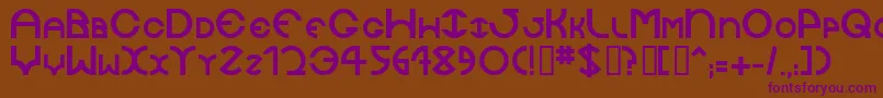 JaysetchBold Font – Purple Fonts on Brown Background