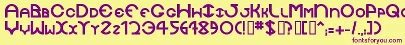 JaysetchBold Font – Purple Fonts on Yellow Background