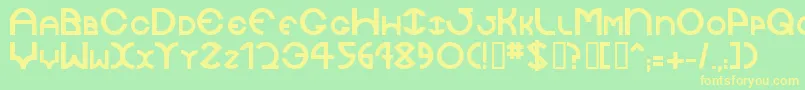 JaysetchBold Font – Yellow Fonts on Green Background