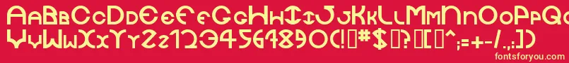 JaysetchBold Font – Yellow Fonts on Red Background