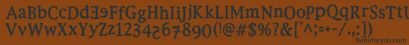 Шрифт EbolaKi – чёрные шрифты на коричневом фоне