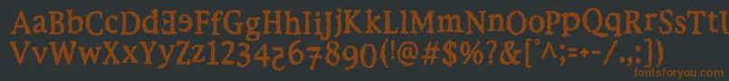 EbolaKi Font – Brown Fonts on Black Background