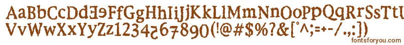 Шрифт EbolaKi – коричневые шрифты на белом фоне