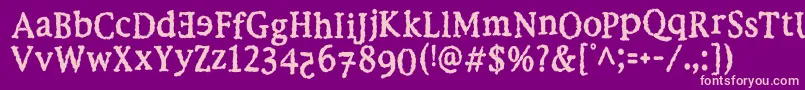 EbolaKi Font – Pink Fonts on Purple Background