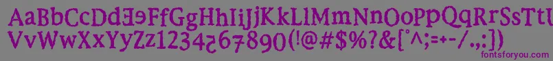 フォントEbolaKi – 紫色のフォント、灰色の背景