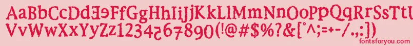 EbolaKi Font – Red Fonts on Pink Background