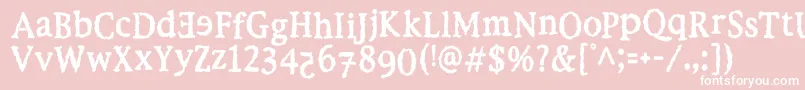 EbolaKi Font – White Fonts on Pink Background
