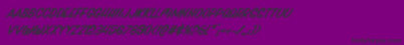 Pressdarlingital Font – Black Fonts on Purple Background