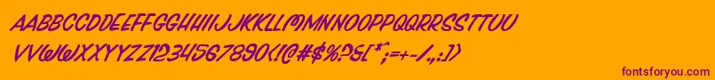 Подробнее о шрифте Pressdarlingital Шрифт Pressdarlingital – фиолетовые шрифты на оранжевом фоне
