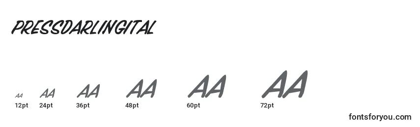 Pressdarlingital Font Sizes