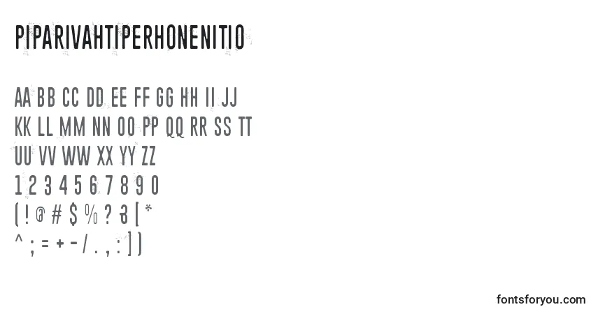Шрифт PiparivahtiperhonenItio – алфавит, цифры, специальные символы