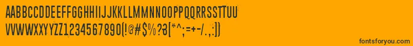 Шрифт PiparivahtiperhonenItio – чёрные шрифты на оранжевом фоне