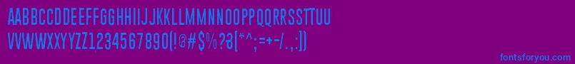 フォントPiparivahtiperhonenItio – 紫色の背景に青い文字