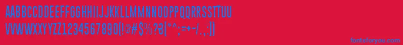 PiparivahtiperhonenItio Font – Blue Fonts on Red Background