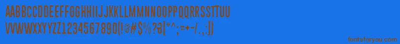 Шрифт PiparivahtiperhonenItio – коричневые шрифты на синем фоне