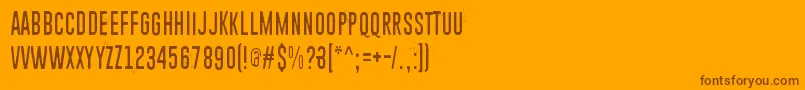 Шрифт PiparivahtiperhonenItio – коричневые шрифты на оранжевом фоне