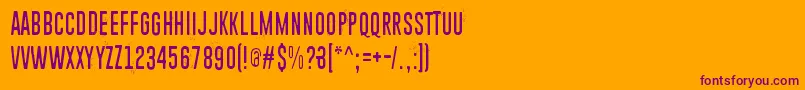 PiparivahtiperhonenItio Font – Purple Fonts on Orange Background