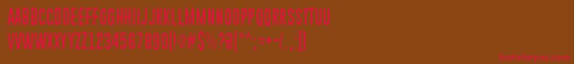 PiparivahtiperhonenItio-Schriftart – Rote Schriften auf braunem Hintergrund