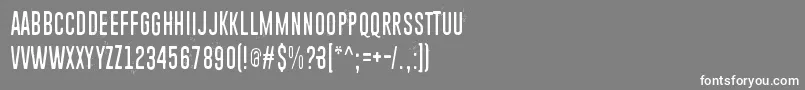 フォントPiparivahtiperhonenItio – 灰色の背景に白い文字