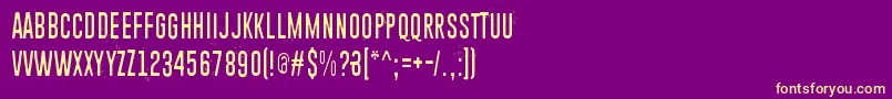 PiparivahtiperhonenItio Font – Yellow Fonts on Purple Background