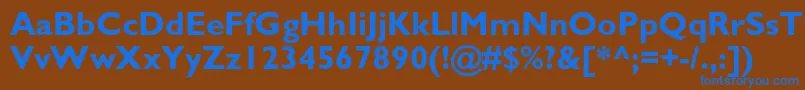GillsansstdBold Font – Blue Fonts on Brown Background