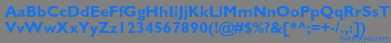 フォントGillsansstdBold – 灰色の背景に青い文字