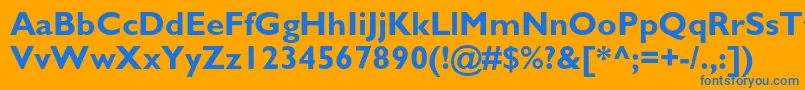 GillsansstdBold Font – Blue Fonts on Orange Background