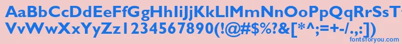 GillsansstdBold Font – Blue Fonts on Pink Background