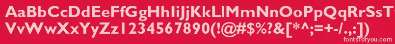GillsansstdBold Font – Pink Fonts on Red Background