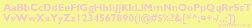 GillsansstdBold Font – Pink Fonts on Yellow Background