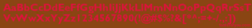 Шрифт GillsansstdBold – красные шрифты на коричневом фоне