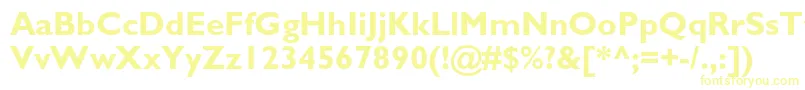 フォントGillsansstdBold – 黄色のフォント