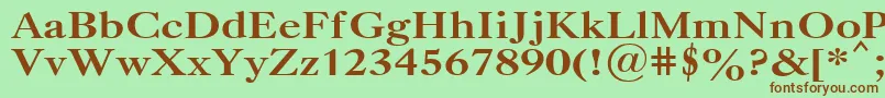 Czcionka CaslonBold.001.001 – brązowe czcionki na zielonym tle