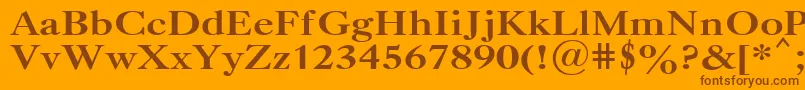 CaslonBold.001.001 Font – Brown Fonts on Orange Background