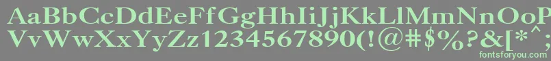 CaslonBold.001.001-fontti – vihreät fontit harmaalla taustalla