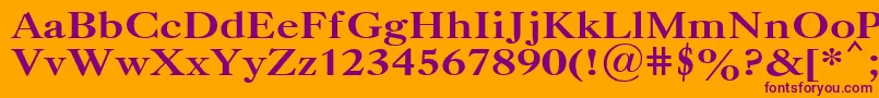 CaslonBold.001.001 Font – Purple Fonts on Orange Background